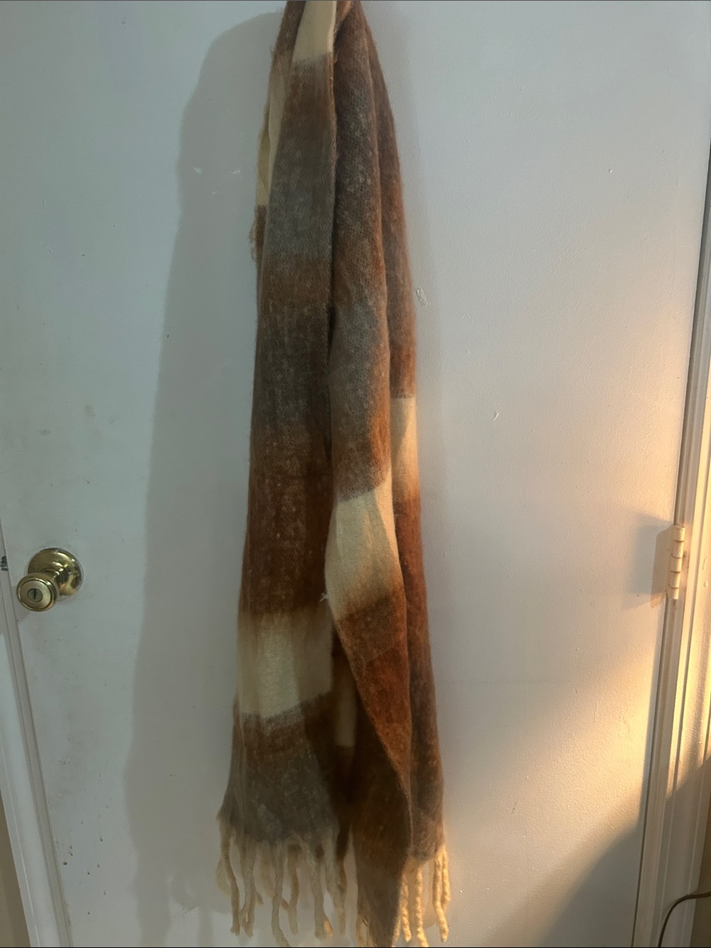 Tricolor brown /taupe scarf brand new never used